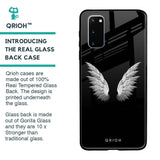 White Angel Wings Glass Case for Samsung Galaxy S20