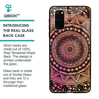 Floral Mandala Glass Case for Samsung Galaxy S20