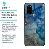 Blue Cool Marble Glass Case for Samsung Galaxy S20
