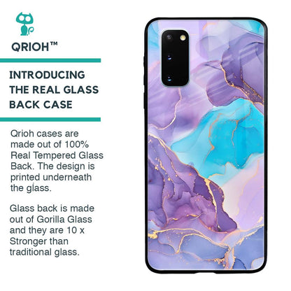 Alcohol ink Marble Glass Case for Samsung Galaxy S20