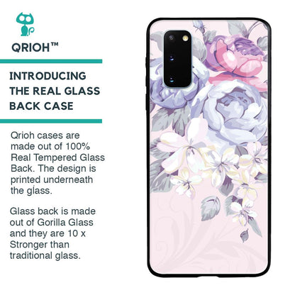 Elegant Floral Glass case for Samsung Galaxy S20