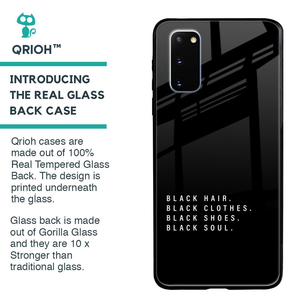 Black Soul Glass Case for Samsung Galaxy S20