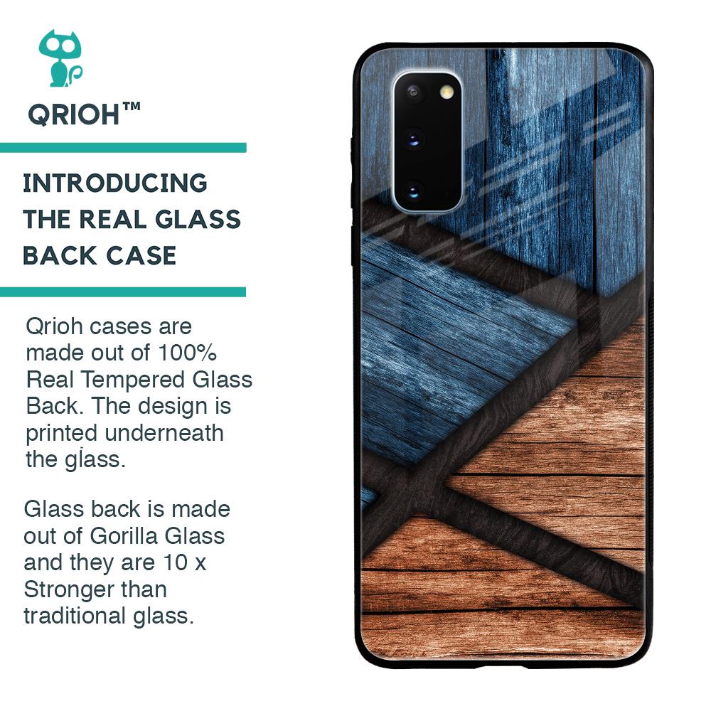 Wooden Tiles Glass Case for Samsung Galaxy S20