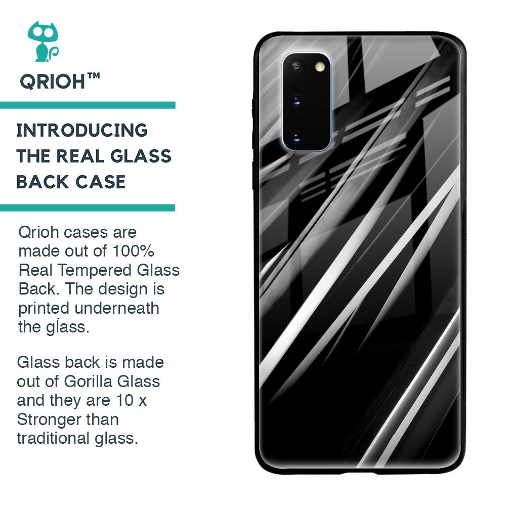 Black & Grey Gradient Glass Case For Samsung Galaxy S20