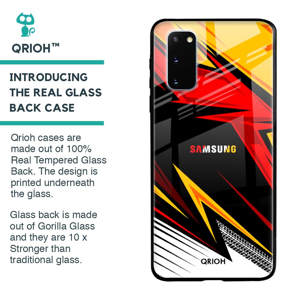 Race Jersey Pattern Glass Case For Samsung Galaxy S20
