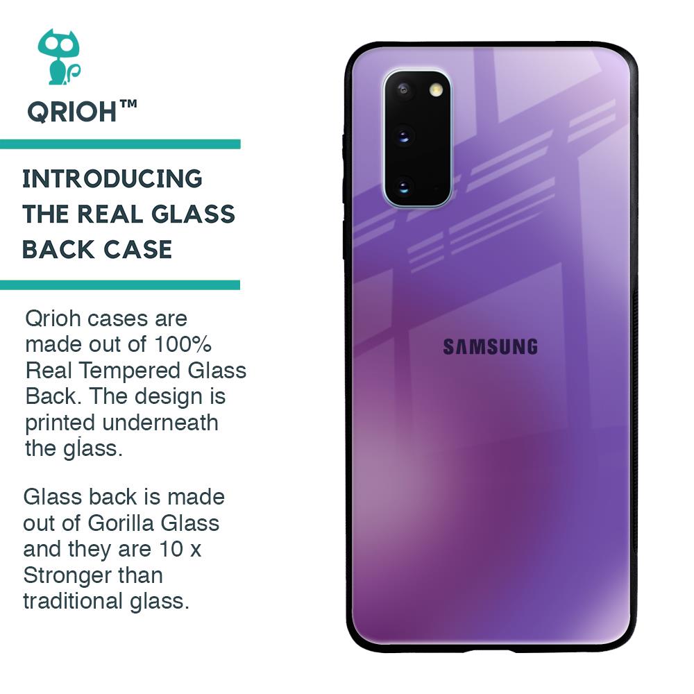 Ultraviolet Gradient Glass Case for Samsung Galaxy S20