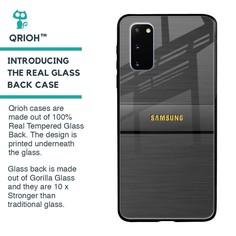 Grey Metallic Glass Case For Samsung Galaxy S20