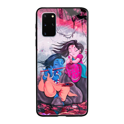 Radha Krishna Art Samsung Galaxy S20 Plus Glass Back Cover Online