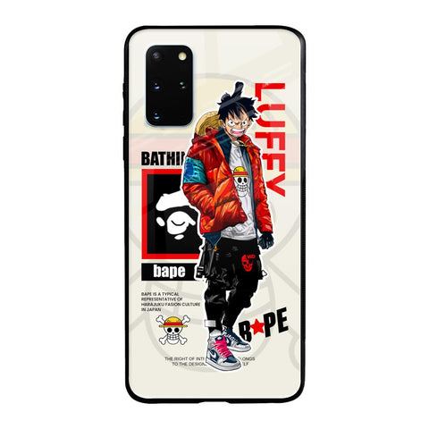 Bape Luffy Samsung Galaxy S20 Plus Glass Back Cover Online