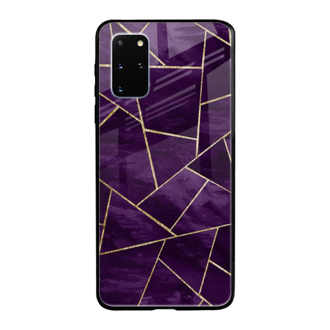 Geometric Purple Samsung Galaxy S20 Plus Glass Back Cover Online