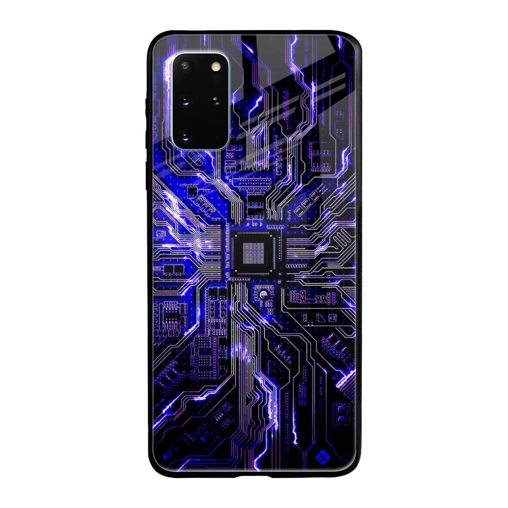 Techno Color Pattern Samsung Galaxy S20 Plus Glass Back Cover Online