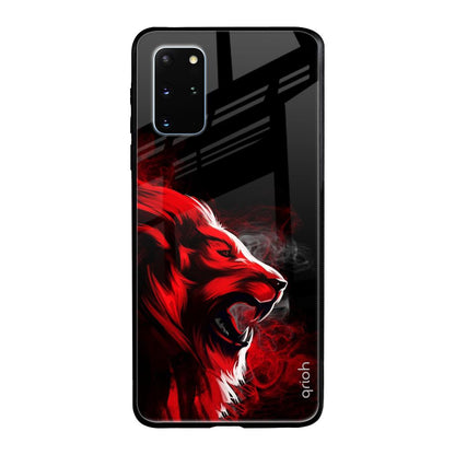 Red Angry Lion Samsung Galaxy S20 Plus Glass Back Cover Online