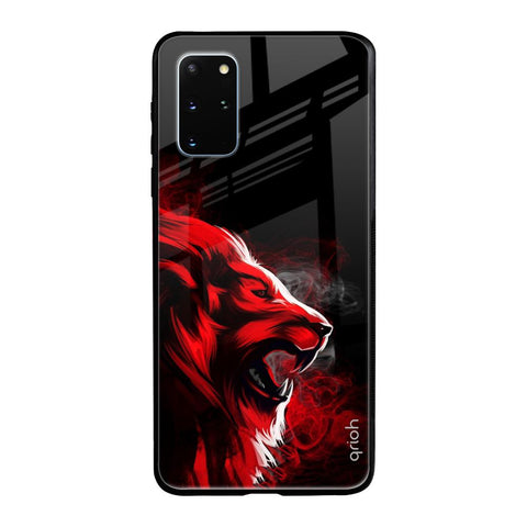 Red Angry Lion Samsung Galaxy S20 Plus Glass Back Cover Online