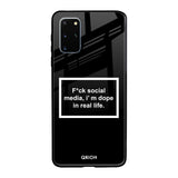 Dope In Life Samsung Galaxy S20 Plus Glass Back Cover Online