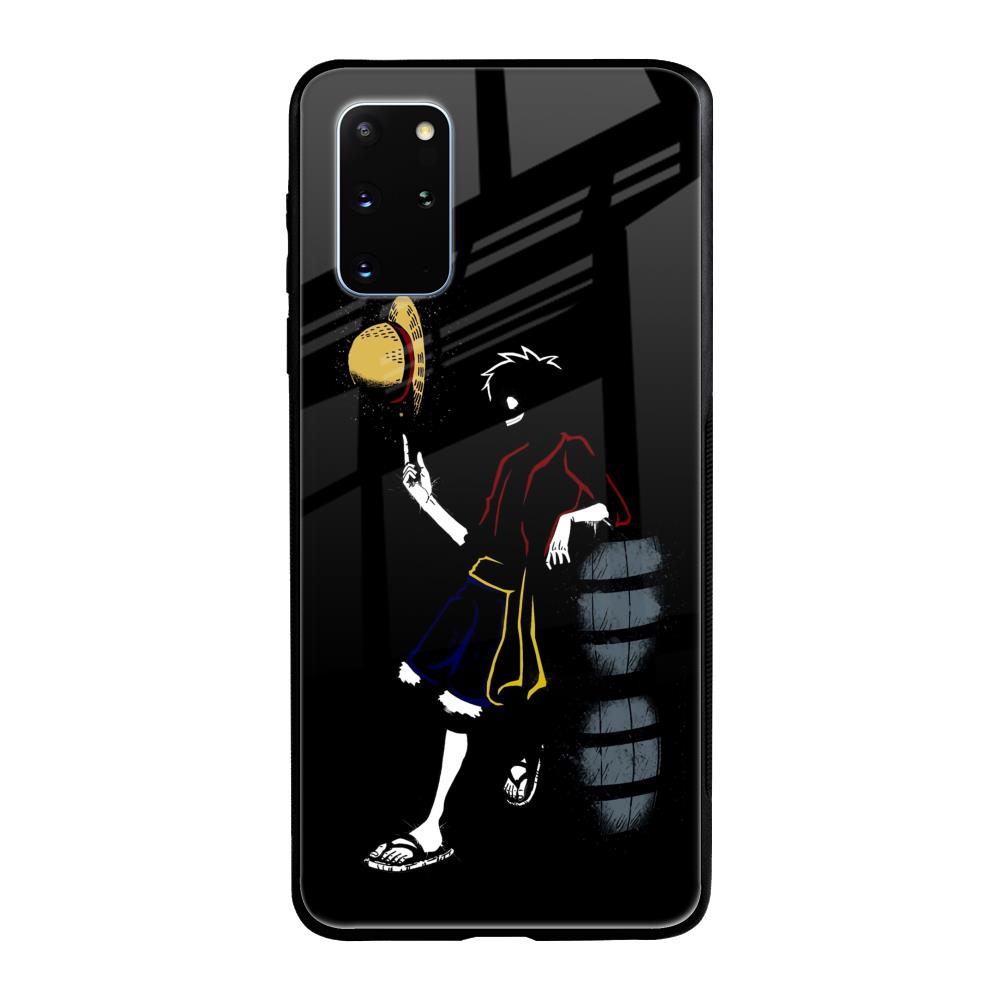 Luffy Line Art Samsung Galaxy S20 Plus Glass Back Cover Online