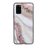 Pink & Gold Gllitter Marble Samsung Galaxy S20 Plus Glass Back Cover Online
