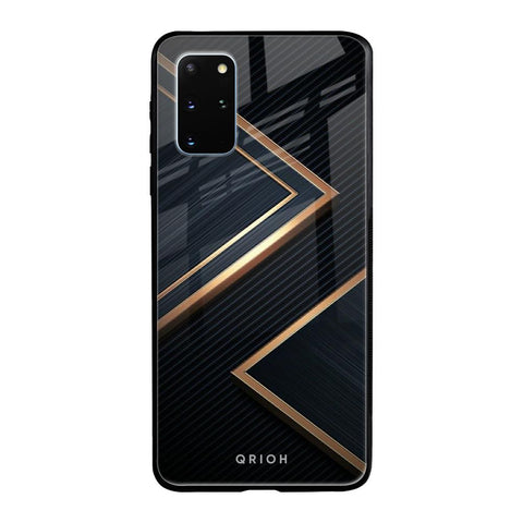 Sleek Golden & Navy Samsung Galaxy S20 Plus Glass Back Cover Online