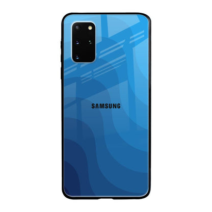 Blue Wave Abstract Samsung Galaxy S20 Plus Glass Back Cover Online