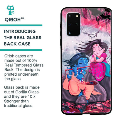 Radha Krishna Art Glass Case for Samsung Galaxy S20 Plus
