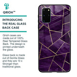Geometric Purple Glass Case For Samsung Galaxy S20 Plus