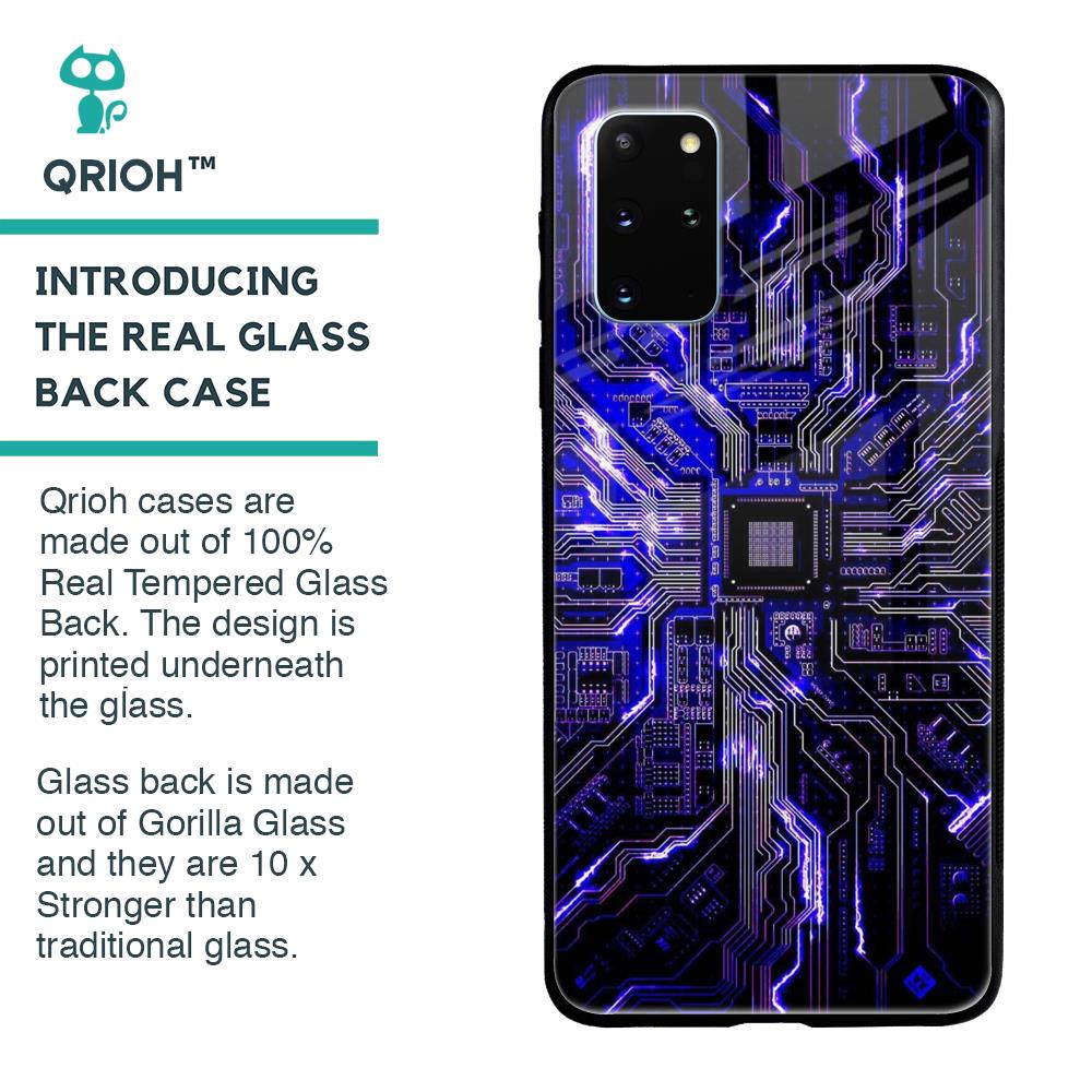 Techno Color Pattern Glass Case For Samsung Galaxy S20 Plus
