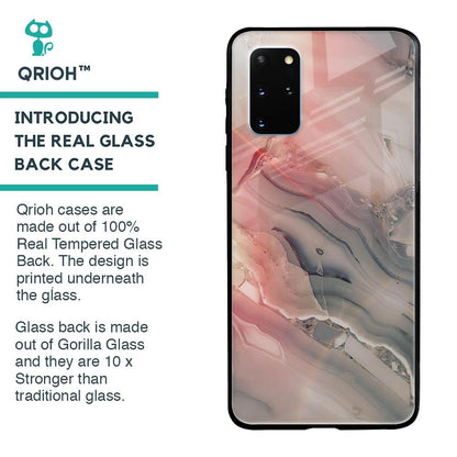 Pink And Grey Marble Glass Case For Samsung Galaxy S20 Plus