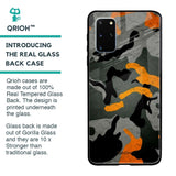 Camouflage Orange Glass Case For Samsung Galaxy S20 Plus