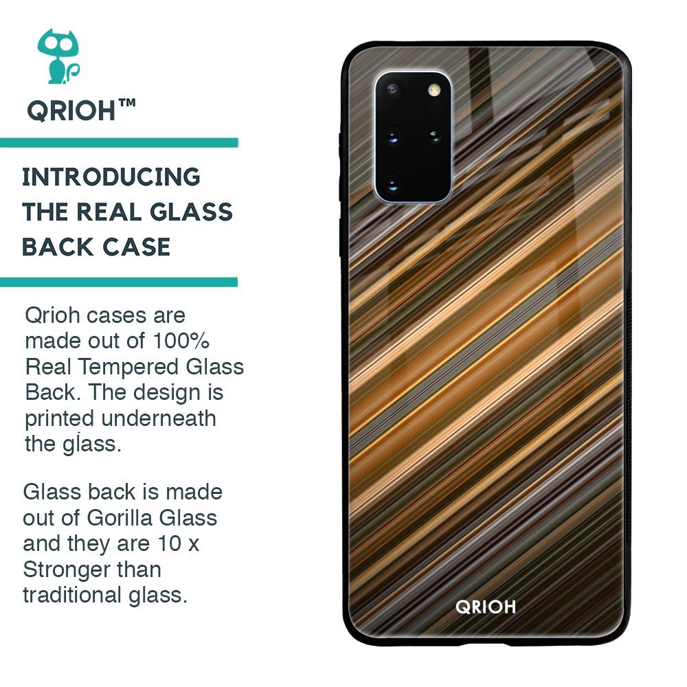 Diagonal Slash Pattern Glass Case for Samsung Galaxy S20 Plus