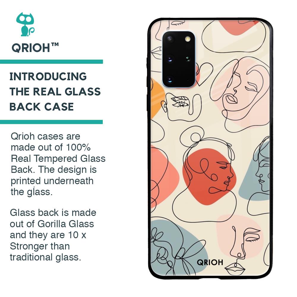 Abstract Faces Glass Case for Samsung Galaxy S20 Plus