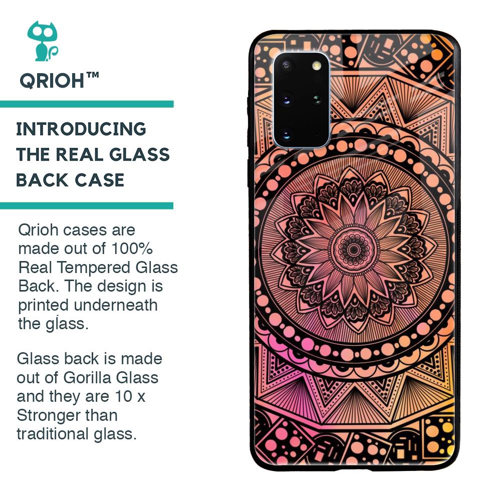 Floral Mandala Glass Case for Samsung Galaxy S20 Plus