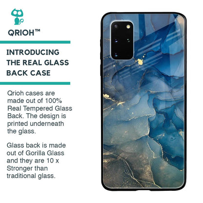 Blue Cool Marble Glass Case for Samsung Galaxy S20 Plus