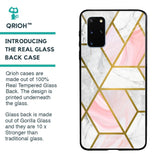 Geometrical Marble Glass Case for Samsung Galaxy S20 Plus