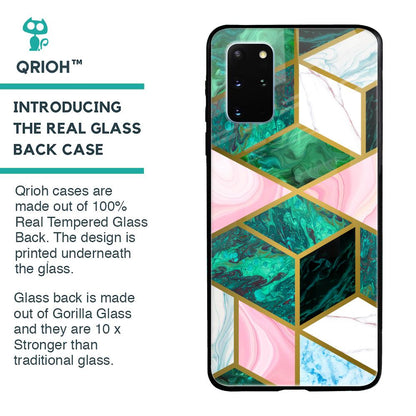 Seamless Green Marble Glass Case for Samsung Galaxy S20 Plus