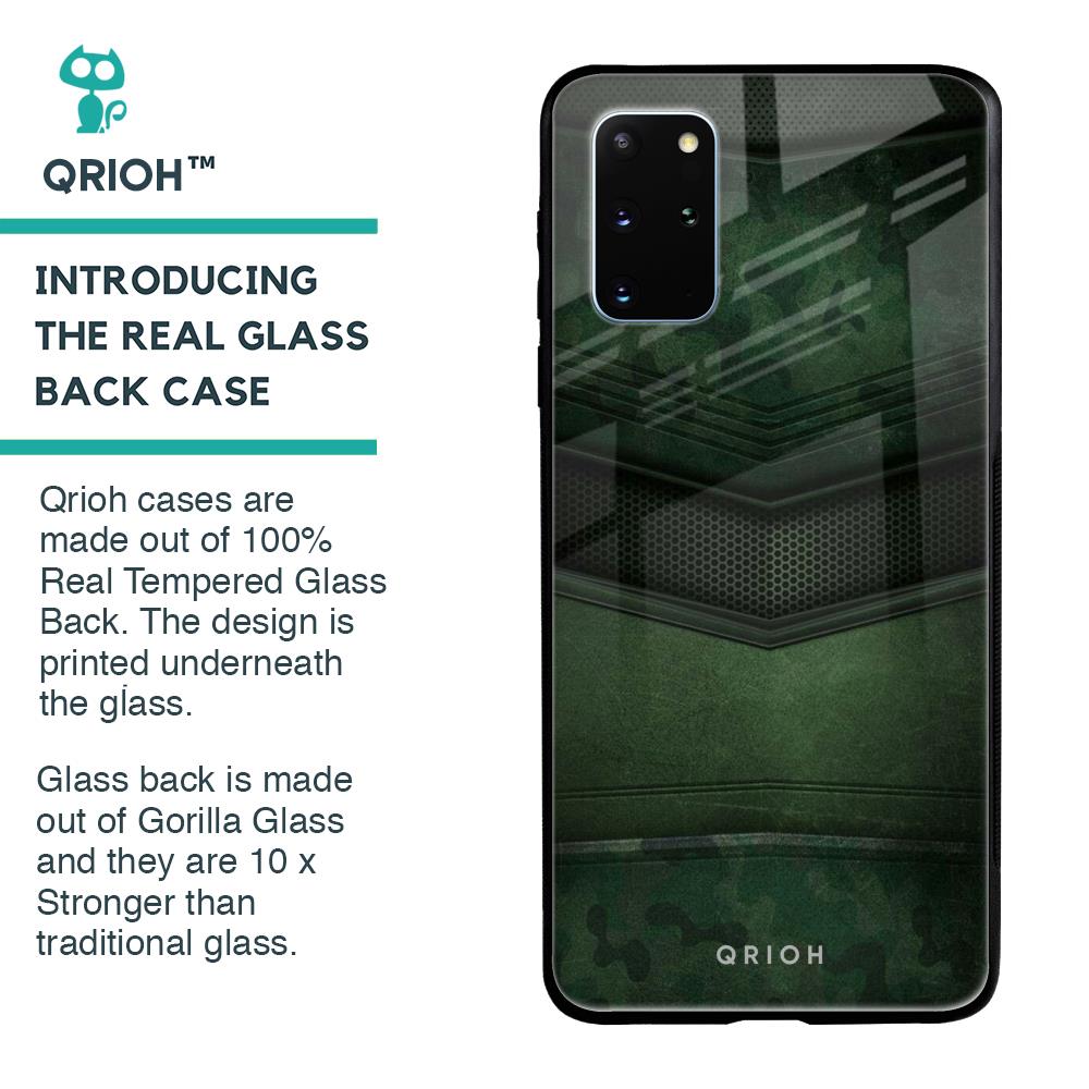 Green Leather Glass Case for Samsung Galaxy S20 Plus