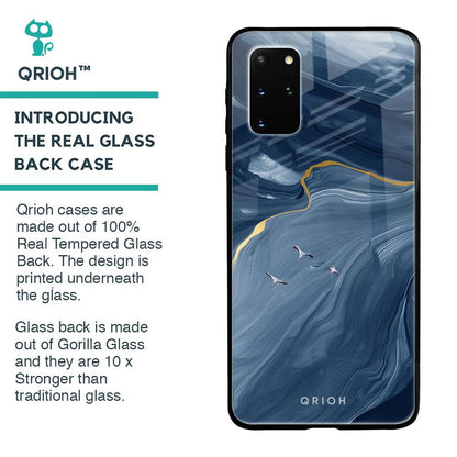 Deep Ocean Marble Glass Case for Samsung Galaxy S20 Plus
