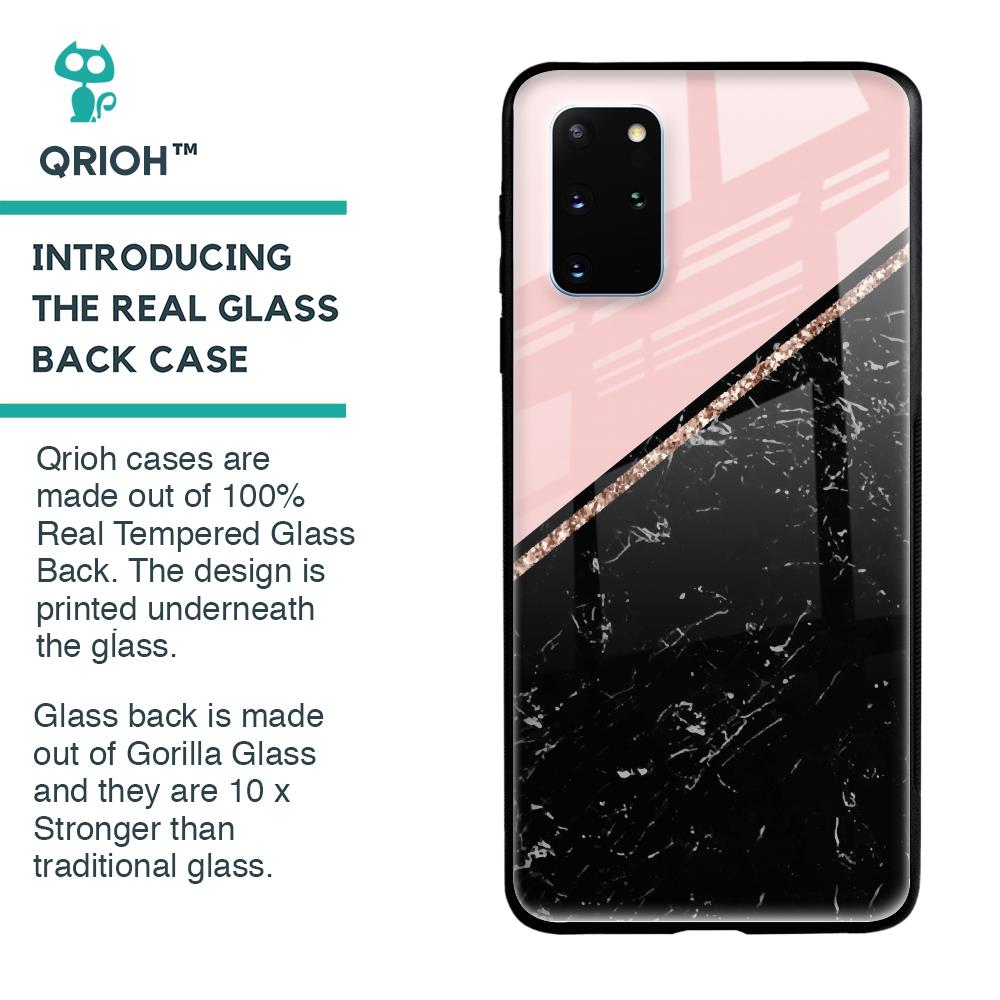 Marble Texture Pink Glass Case For Samsung Galaxy S20 Plus