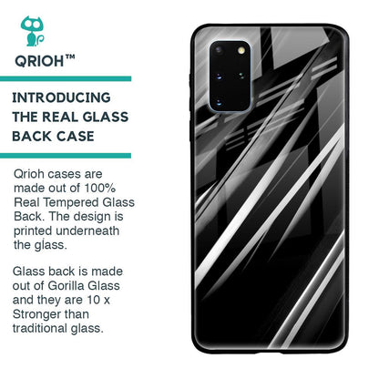 Black & Grey Gradient Glass Case For Samsung Galaxy S20 Plus