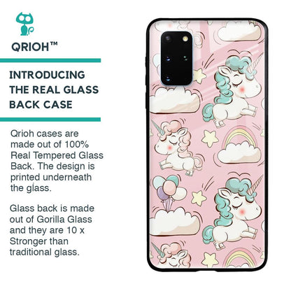 Balloon Unicorn Glass case for Samsung Galaxy S20 Plus
