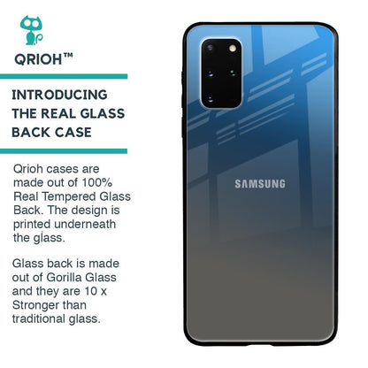 Blue Grey Ombre Glass Case for Samsung Galaxy S20 Plus