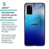Blue Rhombus Pattern Glass Case for Samsung Galaxy S20 Plus