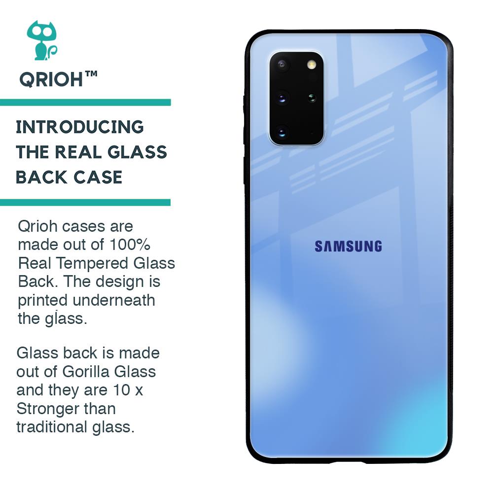 Vibrant Blue Texture Glass Case for Samsung Galaxy S20 Plus