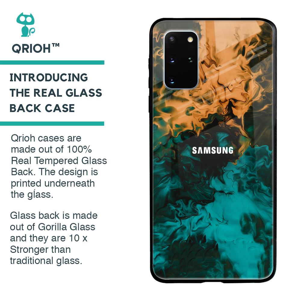 Watercolor Wave Glass Case for Samsung Galaxy S20 Plus