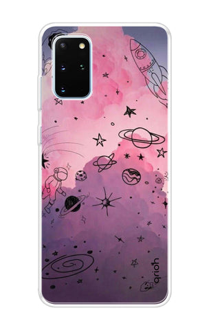 Space Doodles Art Samsung Galaxy S20 Plus Back Cover