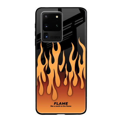 Fire Flame Samsung Galaxy S20 Ultra Glass Back Cover Online