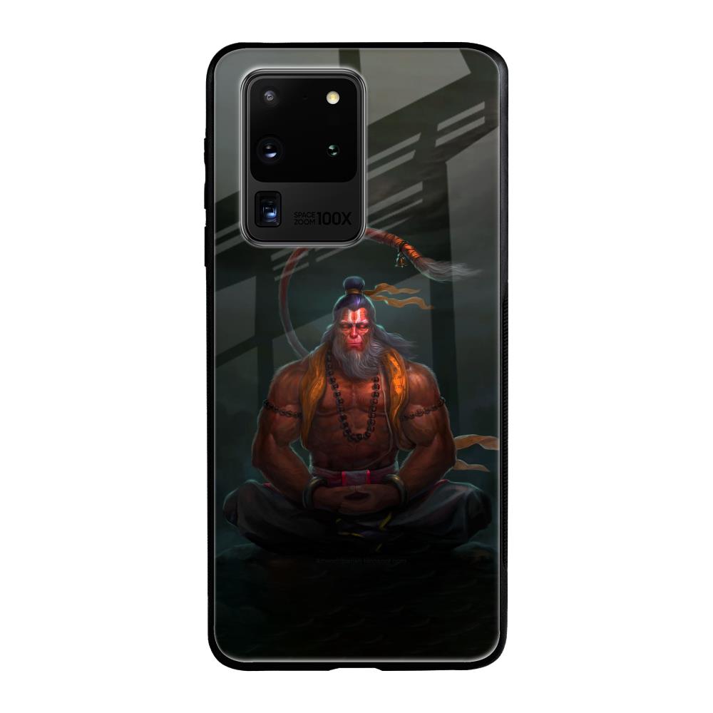 Lord Hanuman Animated Samsung Galaxy S20 Ultra Glass Back Cover Online