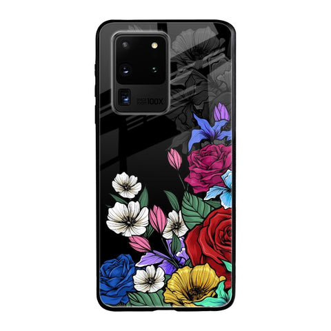 Rose Flower Bunch Art Samsung Galaxy S20 Ultra Glass Back Cover Online