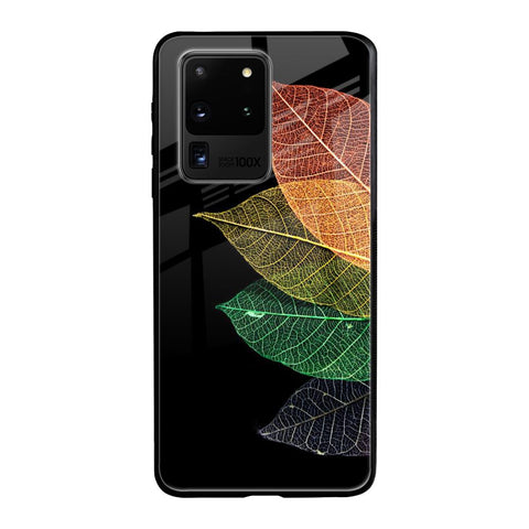 Colorful Leaves Samsung Galaxy S20 Ultra Glass Back Cover Online