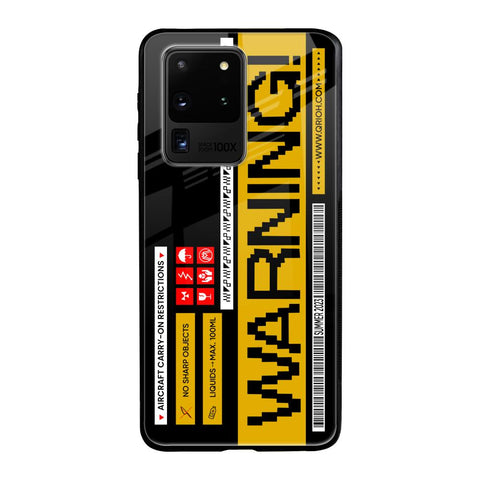 Aircraft Warning Samsung Galaxy S20 Ultra Glass Back Cover Online