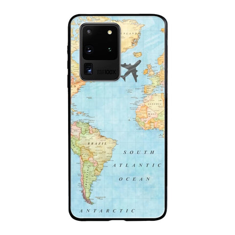 Travel Map Samsung Galaxy S20 Ultra Glass Back Cover Online