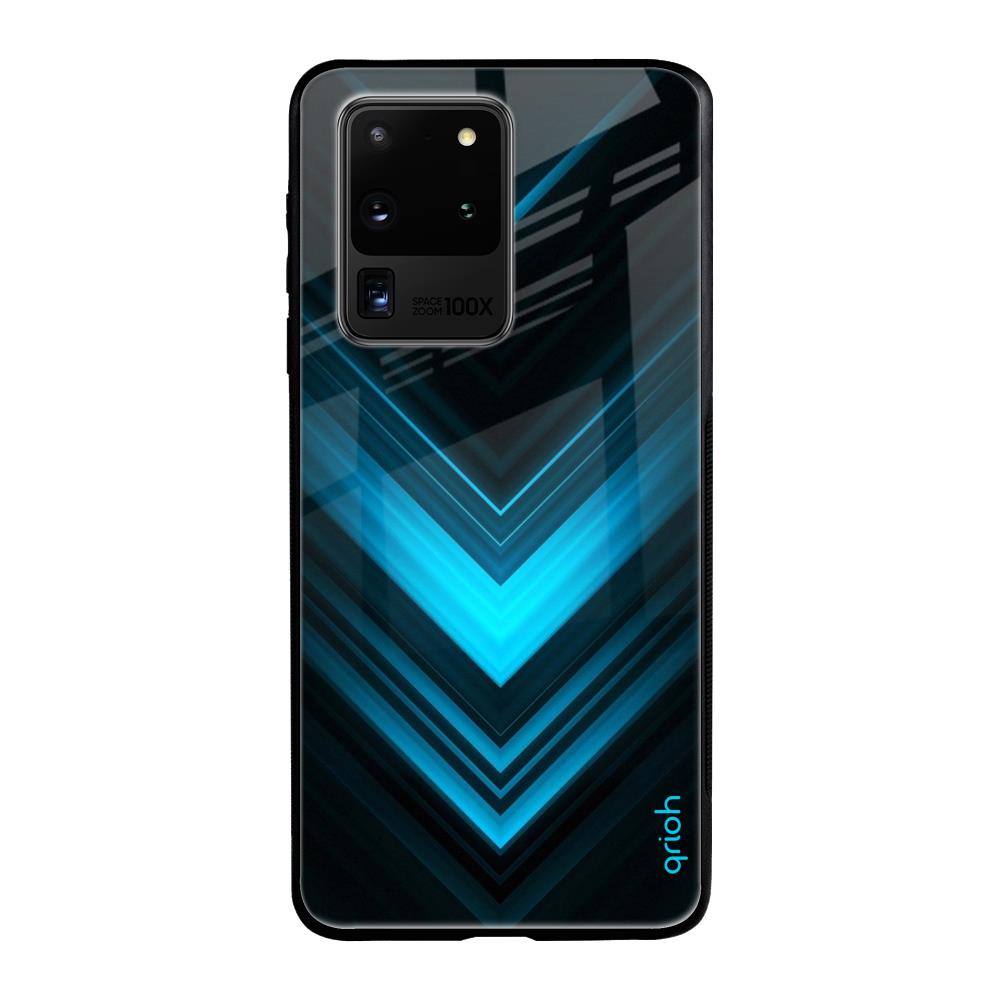 Vertical Blue Arrow Samsung Galaxy S20 Ultra Glass Back Cover Online